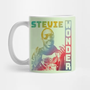 Stevie Wonder Graphite Pen Rainbow Colors Mug